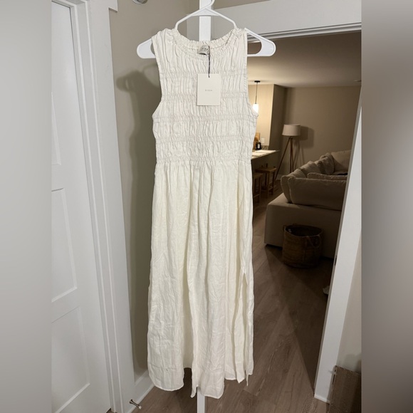 NWT DISSH Lessi White Linen Midi Dress Size US 2 - Picture 2 of 7
